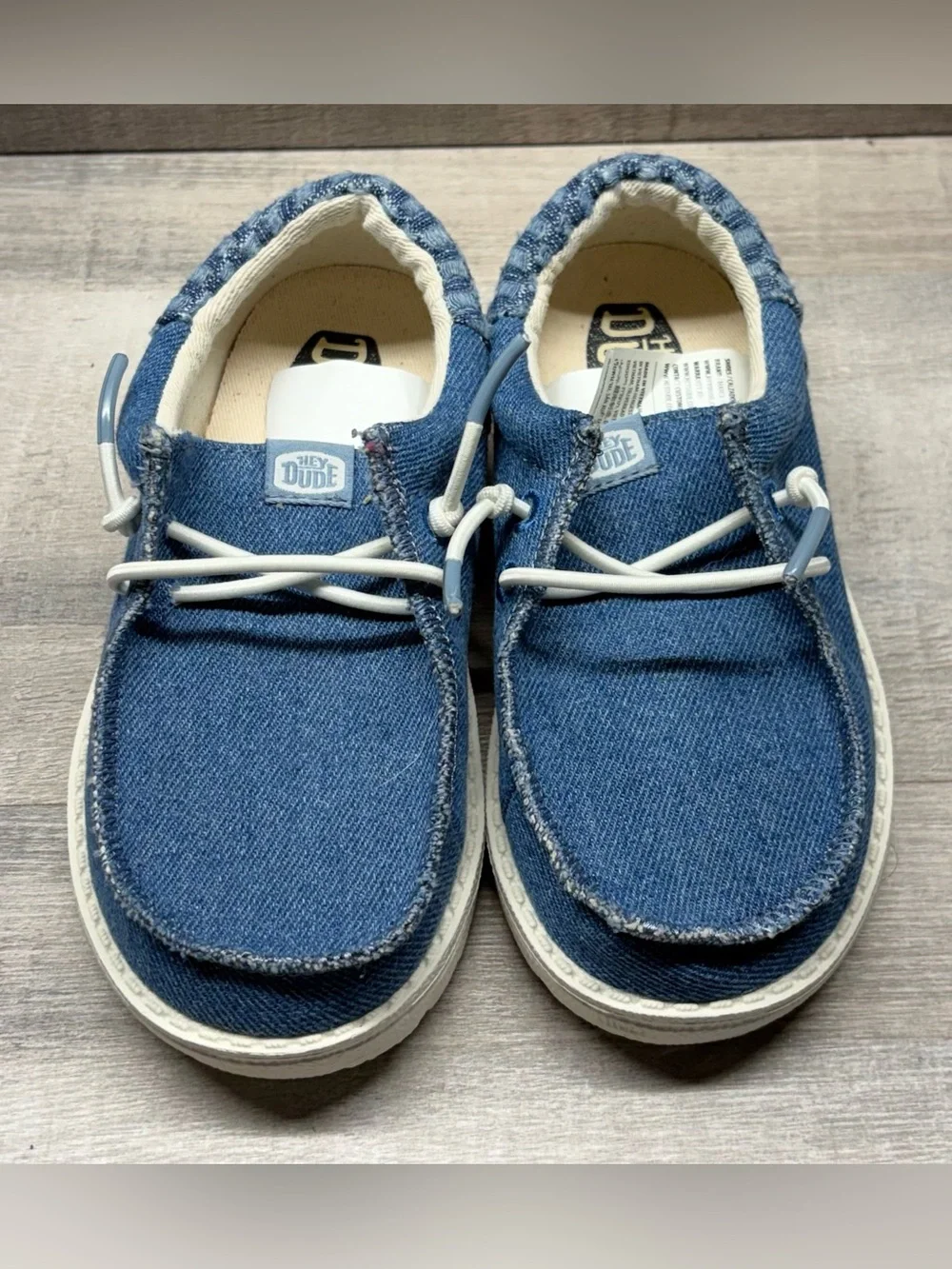 Hey Dude Kids Denim Blue Slip-On Sneakers